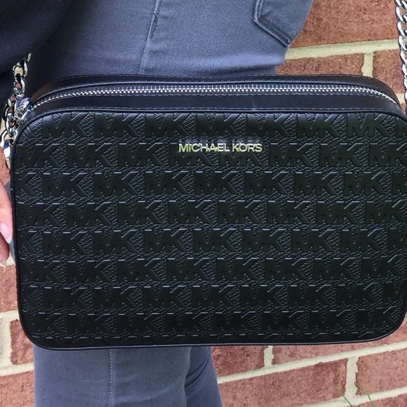 Michael Kors Black debossed leather crossbody bag - Picture 11 of 13